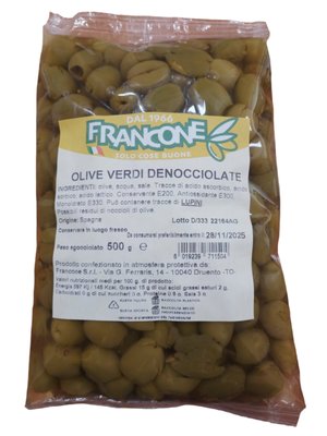 Оливки испанские зеленые без косточки в розсоле FRANCONE, 500 г 0631 фото