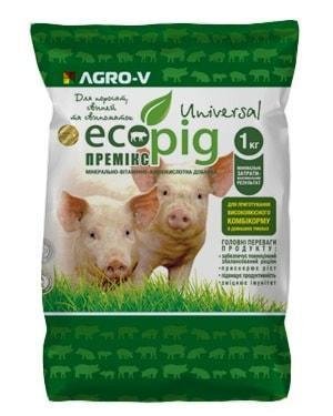 Премикс для поросят, свиней Ecopig-U Универсальный 3/2% - ТМ АГРО-В - Оригинал, 1 кг 3010 фото