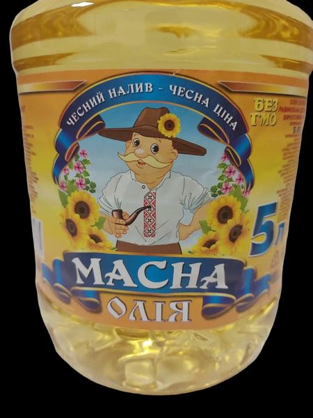 Масло подсолнечное "Масна" Рафинированное Дезодорированное вымороженное Марки "П",5 л МАС-5 фото